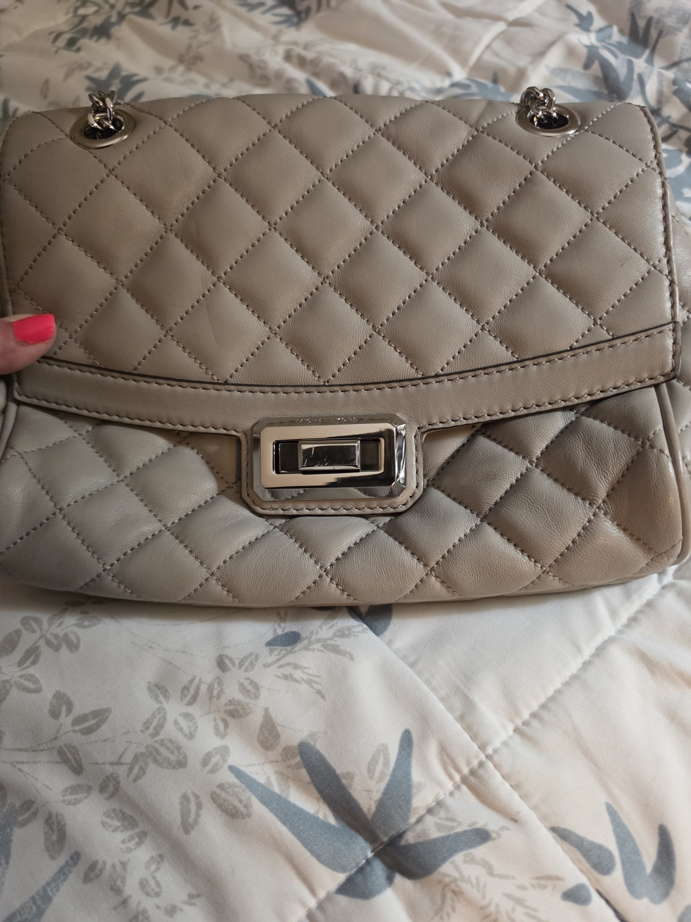 Michael Kors Quilted Shoulder Bag in Gray
